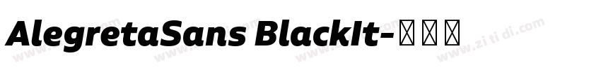 AlegretaSans BlackIt字体转换